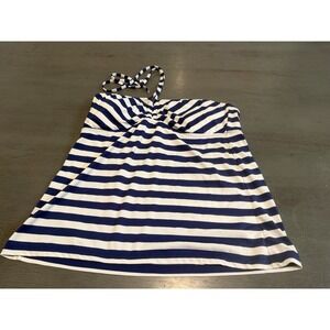blue white MOSSIMO  swimsuit top tankini size XL